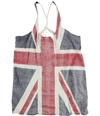 Dirty Violet Womens Red White Blue Basic T-Shirt