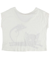 I LOVE H81 Womens Cat And Mouse Graphic T-Shirt white S
