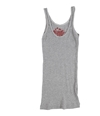 Heart Breaker Womens Solid Ribbed Tank Top gray XS
