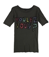 TRULY MADLY DEEPLY Womens Voulez Vous? Graphic T-Shirt drkgrey M