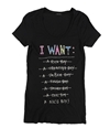 Dirty Violet Womens I Want Graphic T-Shirt