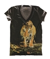 National Geographic Womens Tiger Image Graphic T-Shirt multicolor M