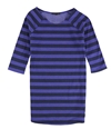 Truly Madly Deeply Womens Two Tone Striped Basic T-Shirt