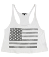 Truly Madly Deeply Womens American Flag Racerback Tank Top