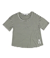 Project Social T Womens Stripe Tulip Back Graphic T-Shirt