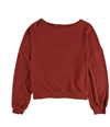 Project Social T Womens Cozy Ribbed Accent Pullover Sweater scarlet S