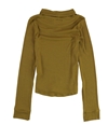 Project Social T Womens Ribbed Split Sleeve Pullover Sweater mustard S