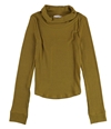 Project Social T Womens Ribbed Split Sleeve Pullover Sweater mustard S
