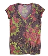 Delia*S Womens Floral Banded Graphic T-Shirt