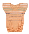 Rebel Yell Womens Multi Tone Striped Basic T-Shirt