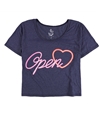Delia*S Womens Open Heart Graphic T-Shirt