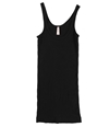 Sparkle & Fade Womens Ribbed Solid Tank Top black XS