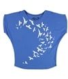 Peace Generation Womens Flying Birds Pattern Graphic T-Shirt