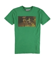 toddland Mens Riding Donkey Photo Graphic T-Shirt green S