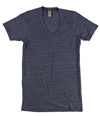 Alternative Womens Solid Basic T-Shirt blue XS