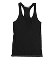 TRULY MADLY DEEPLY Womens Solid Racerback Tank Top black L
