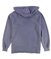 American Eagle Womens Raw Edge V-Neck Hoodie Sweatshirt blue S