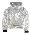 OFFLINE Womens Hooded Foil Puffer Jacket silver L