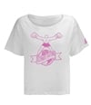 Reebok Womens Ultiman Globe Boxy Graphic T-Shirt whitepink S