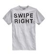 Univibe Mens Swipe Right Graphic T-Shirt hgr S