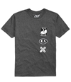 Univibe Mens Graphic-Print Basic T-Shirt blkpe S