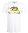 Univibe Mens California Camo Bear Graphic T-Shirt white S