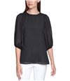 Calvin Klein Womens Textured Pullover Blouse, TW2