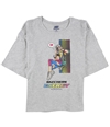 Skechers Womens Selfie Girl Graphic T-Shirt gray XS