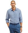 Nautica Mens Solid Linen Button Up Shirt estateblue XL