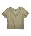 W118 Womens Glittery V-Neck Mesh Knit Sweater