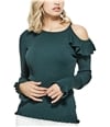 Guess Womens Cold Shoulder Knit Blouse