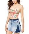 Guess Womens White Lucid Jungle Crop Top Blouse