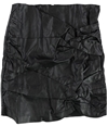 Guess Womens Knotted Faux Leather Mini Skirt