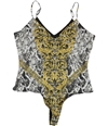 GUESS Womens Snake Print Bodysuit Jumpsuit blackmulti XS