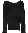 GUESS Womens Opal Ruched Pullover Blouse black XS