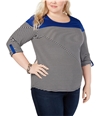 Ny Collection Womens Colorblocked Pullover Blouse