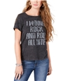 True Vintage Womens Rock Graphic T-Shirt darkgray XS