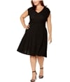 Ny Collection Womens Glitter Fit & Flare Dress