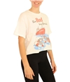 Junk Food Womens USS Bud Cropped Graphic T-Shirt white S