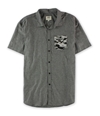 Ecko Unltd. Mens Woven Camo Pocket Button Up Shirt metalgry XS