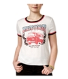 Rebellious One Womens West Coast Ringer Graphic T-Shirt ivoryblack L