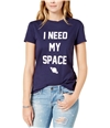 Dream Scene Womens I Need My Space Graphic T-Shirt dblu S