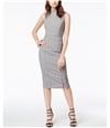 XOXO Womens Lace-Up Midi Dress gray S