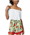 XOXO Womens Off The Shoulder Crop Top Blouse white M