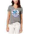 Carbon Copy Womens Wave Graphic T-Shirt