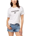 Carbon Copy Womens Feminist AF Graphic T-Shirt white S
