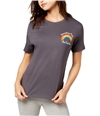 Carbon Copy Womens Rainbow Graphic T-Shirt charcoal S
