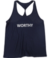 Lifestyle and Movement Womens Worthy Racerback Tank Top hthrnavy M