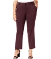 NY Collection Womens Pocket Detail Dress Pants merlot 1X/28