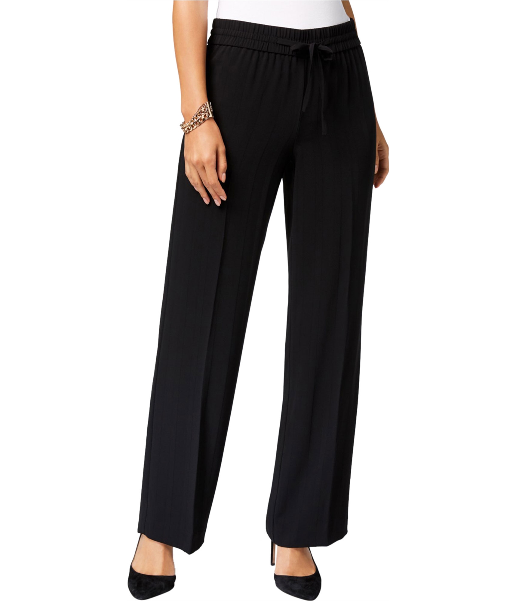 Повседневные широкие брюки I.N.C Womens Shadow Stripe Casual